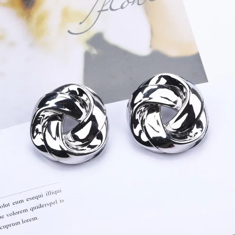 Gold Metal Drop Earrings with Irregular Heart Design for Women - Smarsty