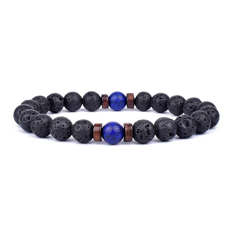 Volcanic Stone Bracelet for Men with Mood Tracking Feature - Smarsty
