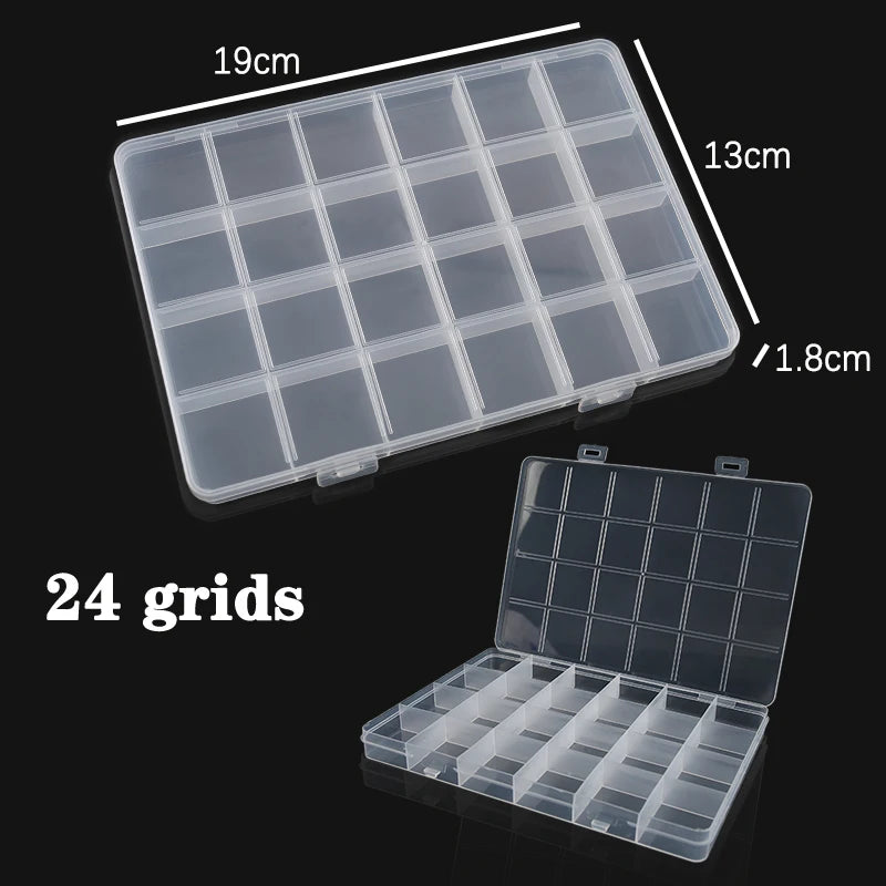 Adjustable Plastic Jewelry Storage Box with 10 Compartment Slots - Smarsty