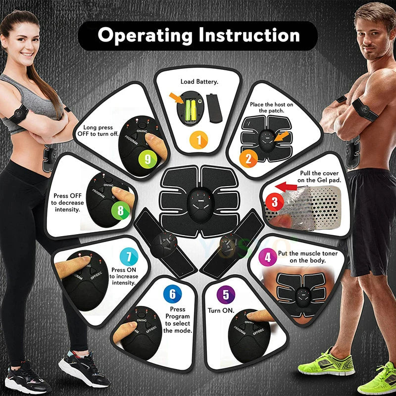 Wireless Muscle Stimulator for Abdominal Toning and Weight Loss - Smarsty
