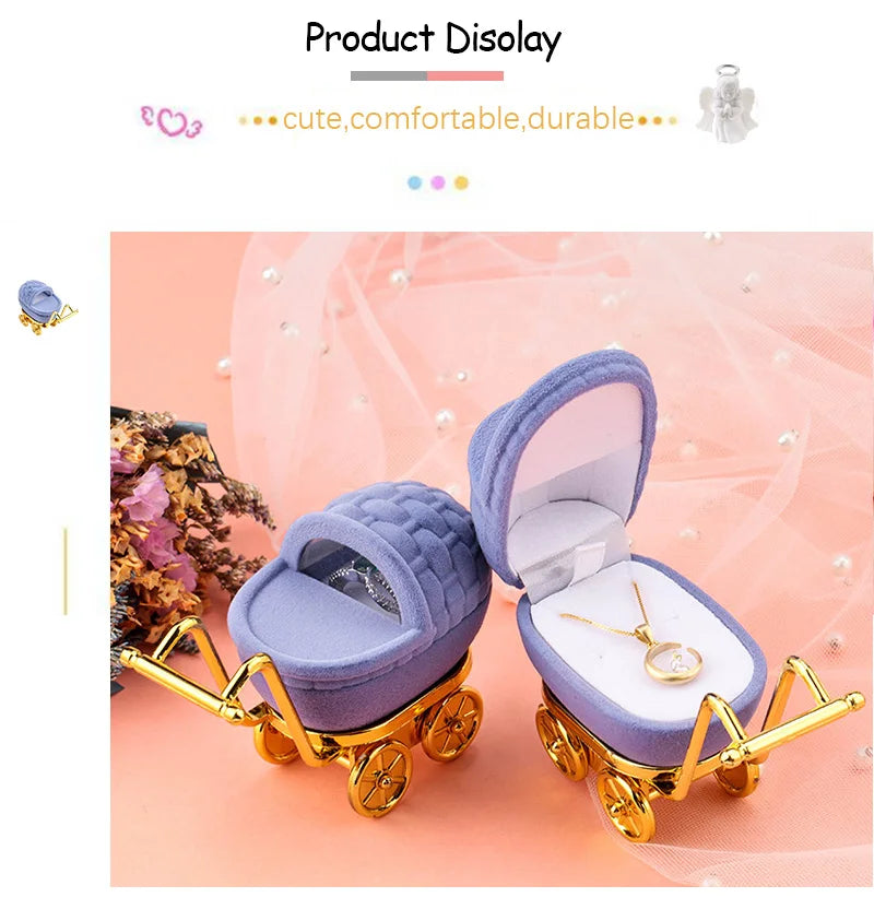 Lovely Velvet Jewelry Box for Rings and Earrings Display - Smarsty