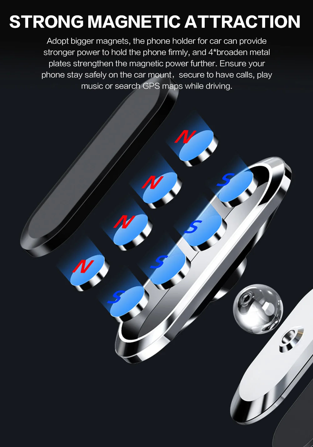 Magnetic Car Phone Holder With 360 Degree Rotation Ultra - Smarsty