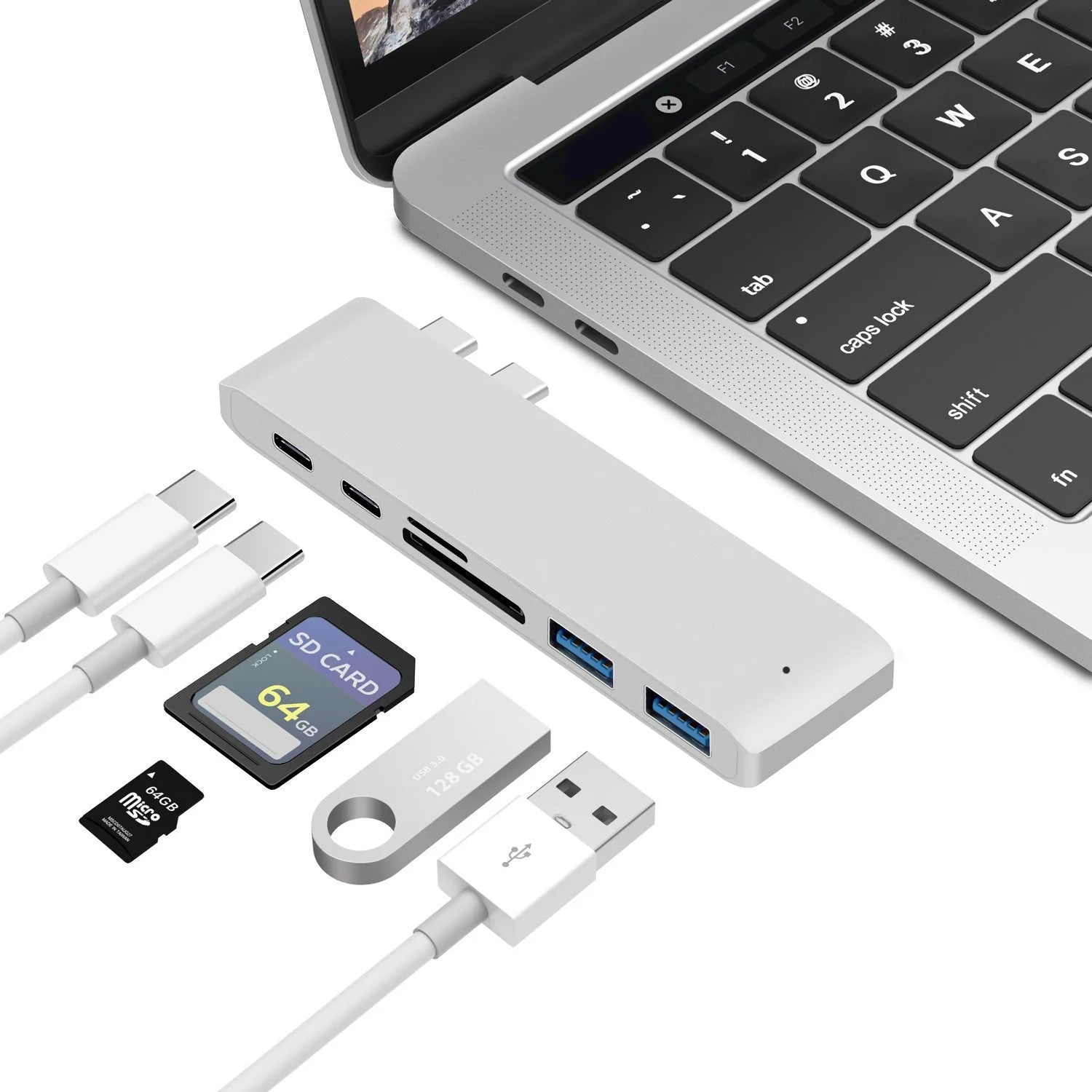 Usb C Hub Hdmi 4K Multiport Adapter Alongside Sd Reader