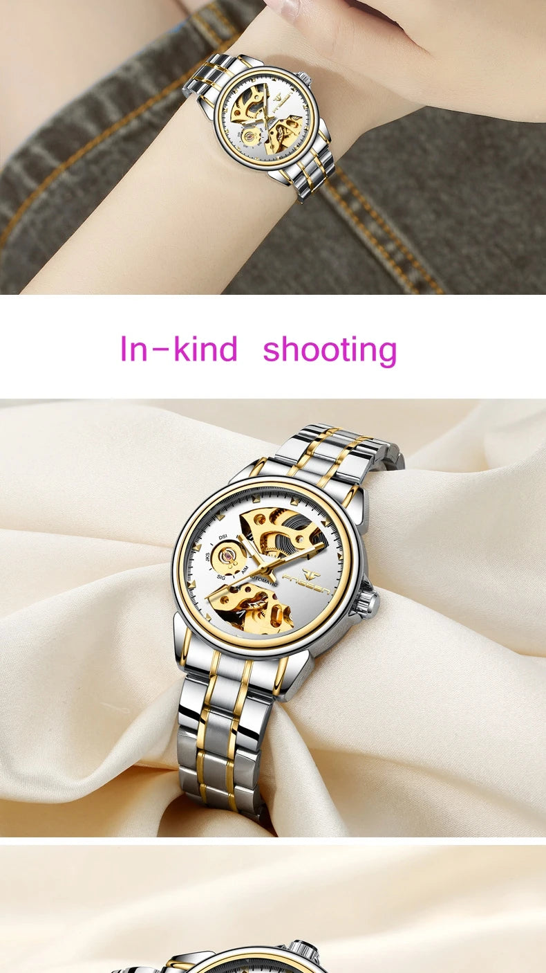 Luxury Automatic Waterproof Ladies Watch with Luminous Feature - Smarsty