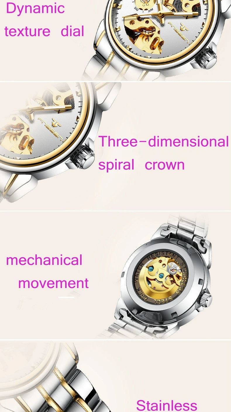 Luxury Automatic Waterproof Ladies Watch with Luminous Feature - Smarsty