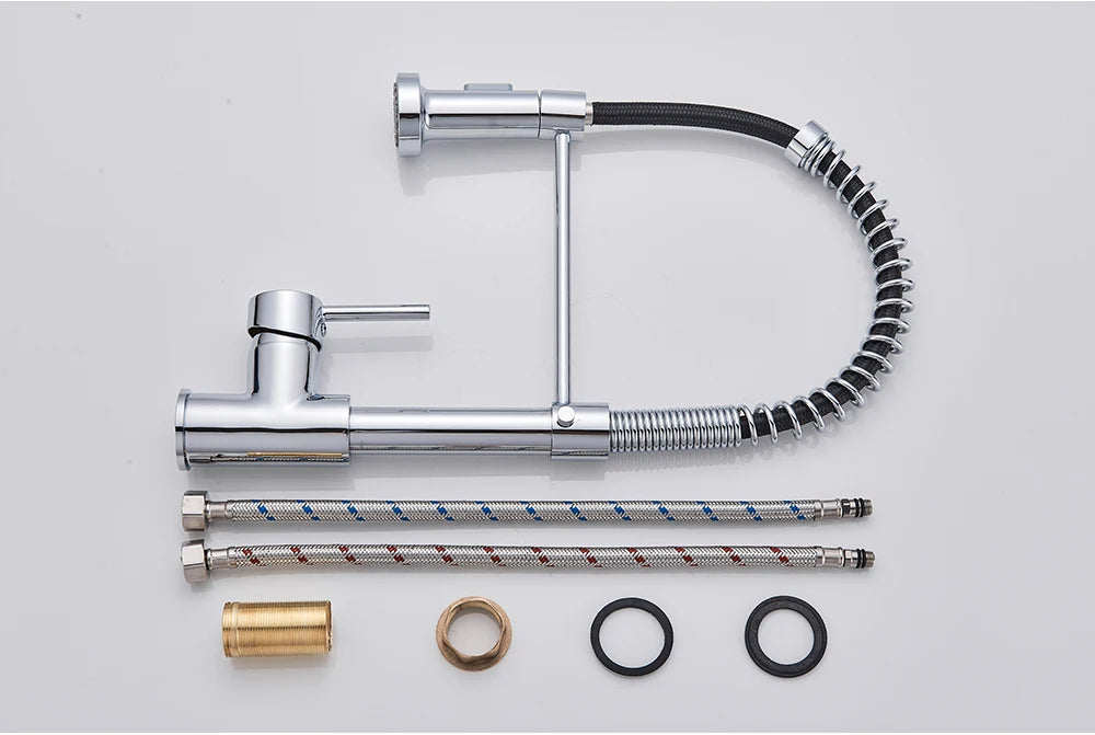 Brushed Nickel Kitchen Faucet with 360 Degree Rotation - Smarsty