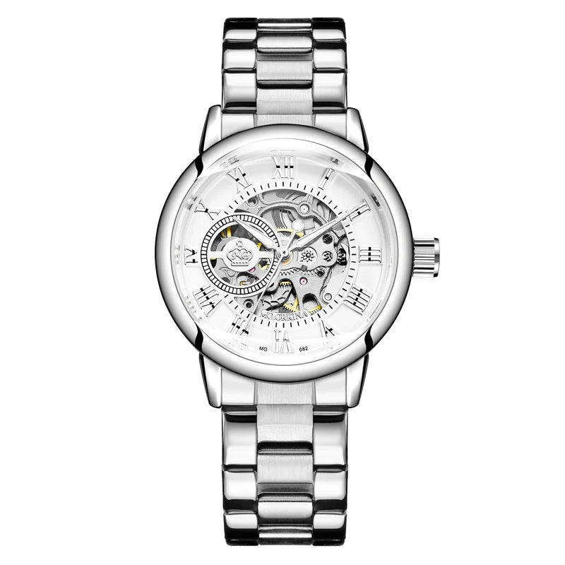 Luxury Skeleton Women's Mechanical Watch with Automatic Movement - Smarsty