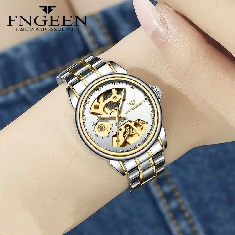 Luxury Automatic Waterproof Ladies Watch with Luminous Feature - Smarsty