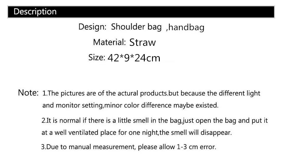 Summer Handmade Straw Bag for Women Beach Tote Moon Shaped - Smarsty