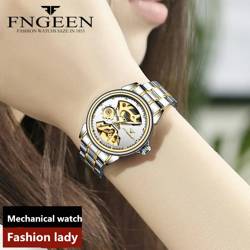 Luxury Automatic Waterproof Ladies Watch with Luminous Feature - Smarsty