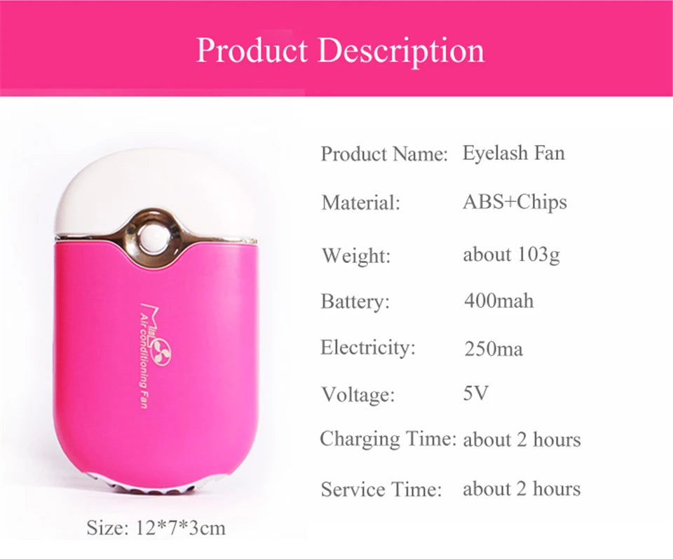 Mini USB Fan for Quick Eyelash Drying - Smarsty