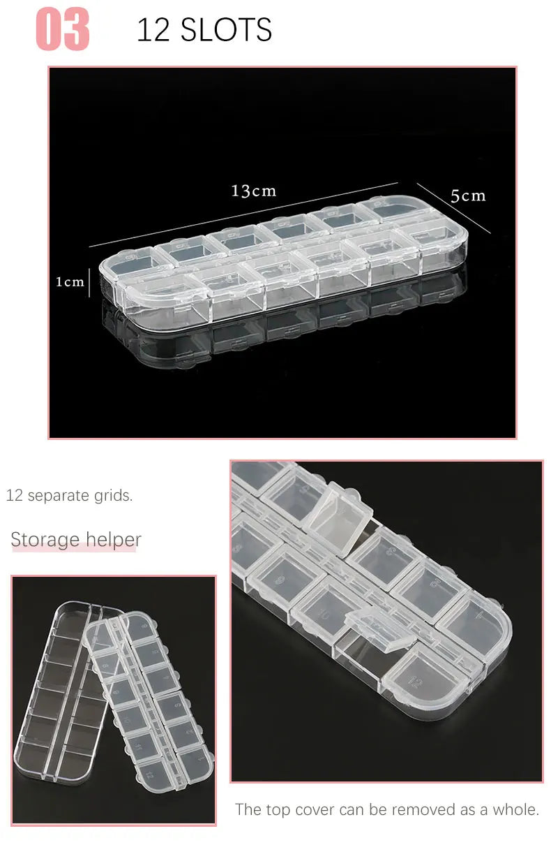 Transparent Jewelry Storage Box with Adjustable Compartments - Smarsty