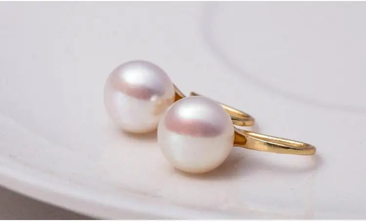 Pearl Drop Earrings With Crystal Accent For Weddings - Smarsty