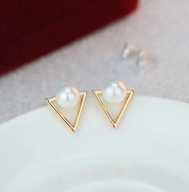 Pearl Drop Earrings With Crystal Accent For Weddings - Smarsty