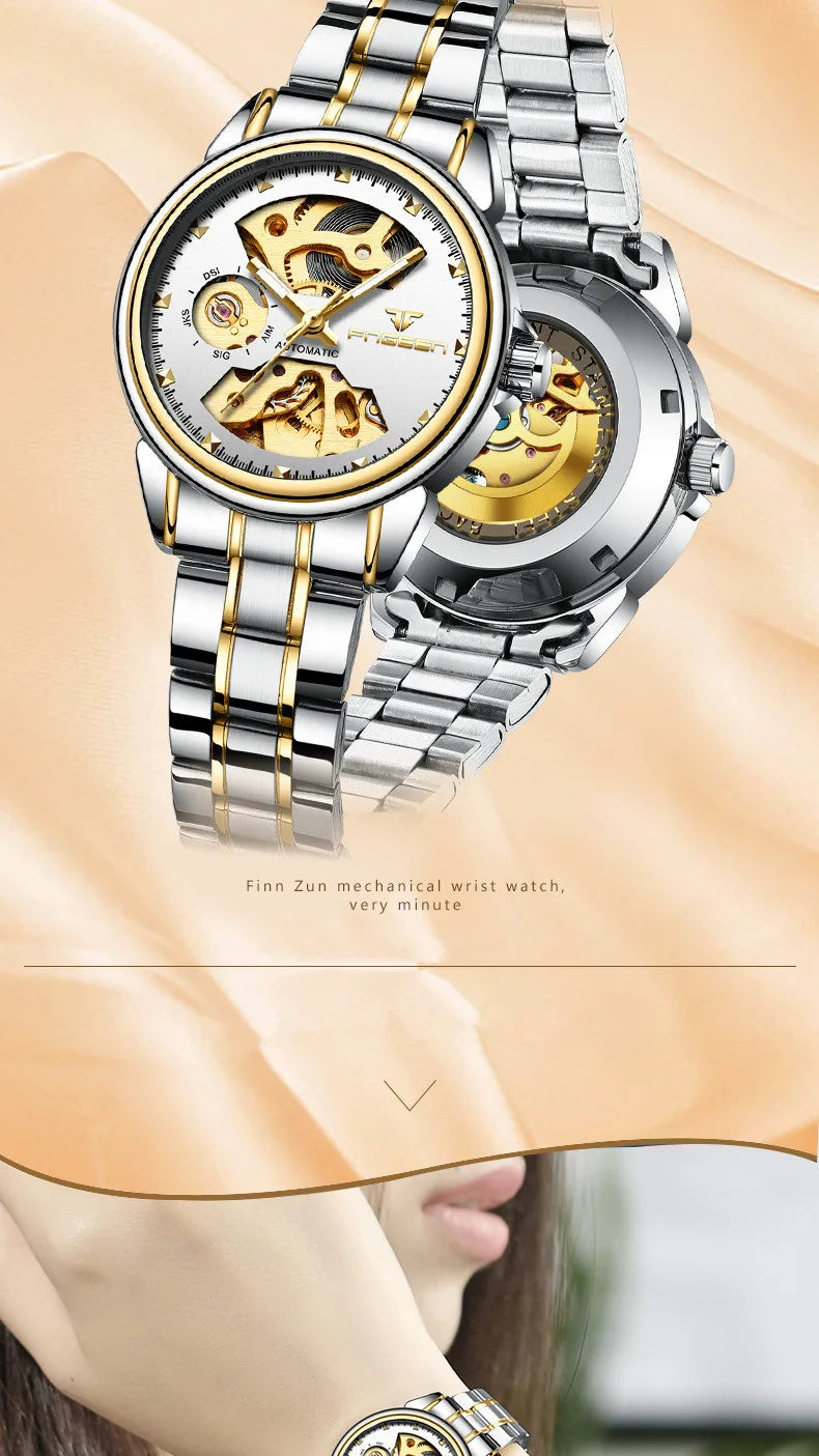 Luxury Automatic Waterproof Ladies Watch with Luminous Feature - Smarsty