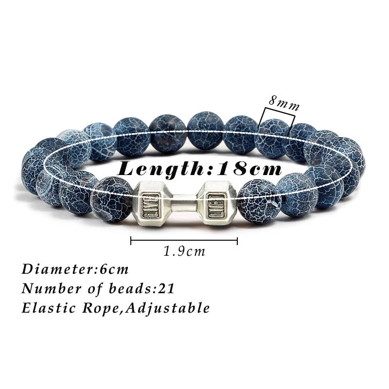 Natural Volcanic Stone Bracelet for Fitness Enthusiasts - Smarsty