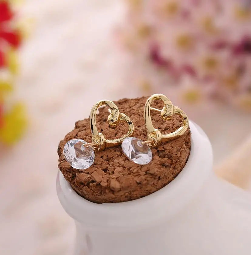 Pearl Drop Earrings With Crystal Accent For Weddings - Smarsty