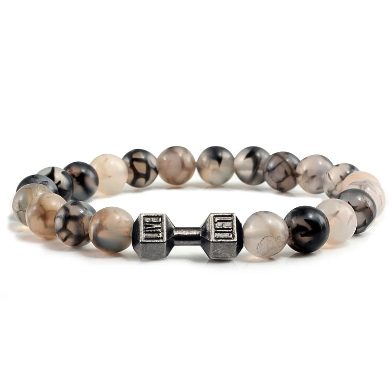 Natural Volcanic Stone Bracelet for Fitness Enthusiasts - Smarsty
