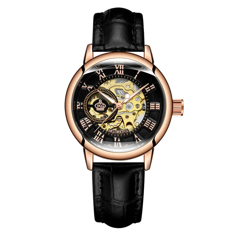 Luxury Skeleton Women's Mechanical Watch with Automatic Movement - Smarsty
