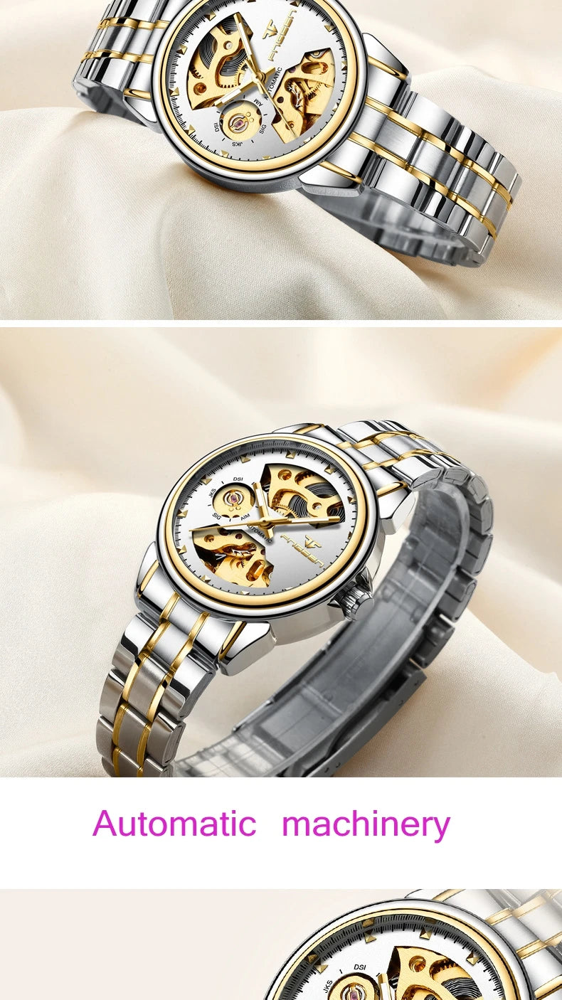 Luxury Automatic Waterproof Ladies Watch with Luminous Feature - Smarsty