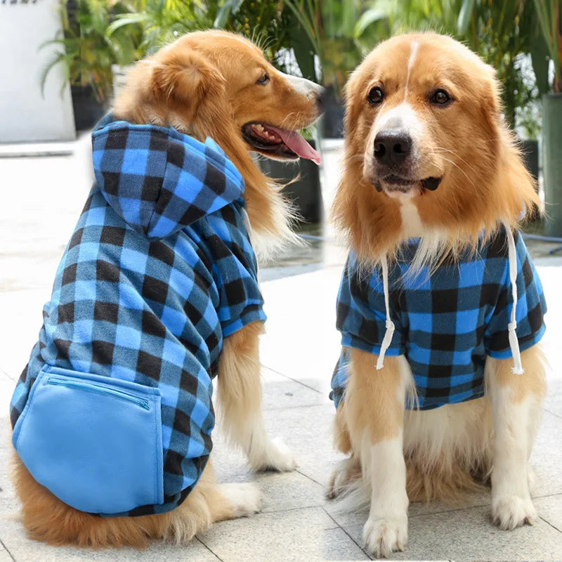Reversible Plaid Dog Winter Coat for Comfort and Warmth - Smarsty