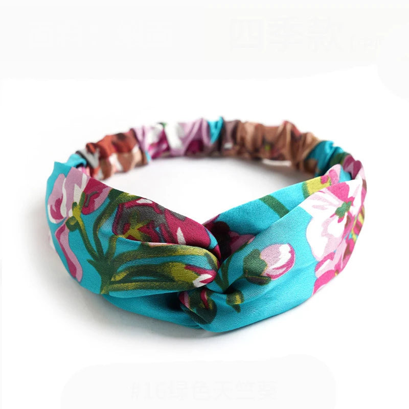 Bohemian Print Cashmere Headbands For Women Vintage Comfort - Smarsty