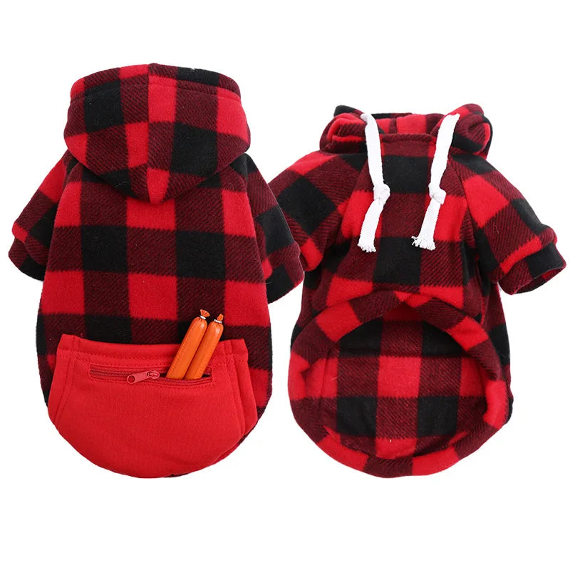 Reversible Plaid Dog Winter Coat for Comfort and Warmth - Smarsty