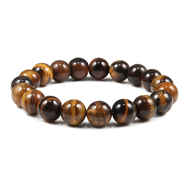 Natural Stone Bead Bracelet with Volcanic Lava - Smarsty