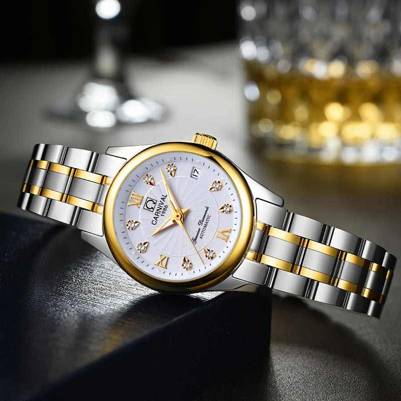Carnival Luxury Women's Mechanical Watch with Sapphire Crystal - Smarsty