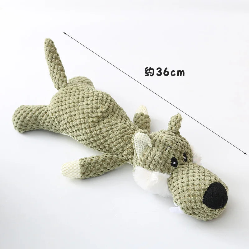 Plush Cartoon Puppy Dog Squeaky Chew Toy for Small Dogs - Smarsty
