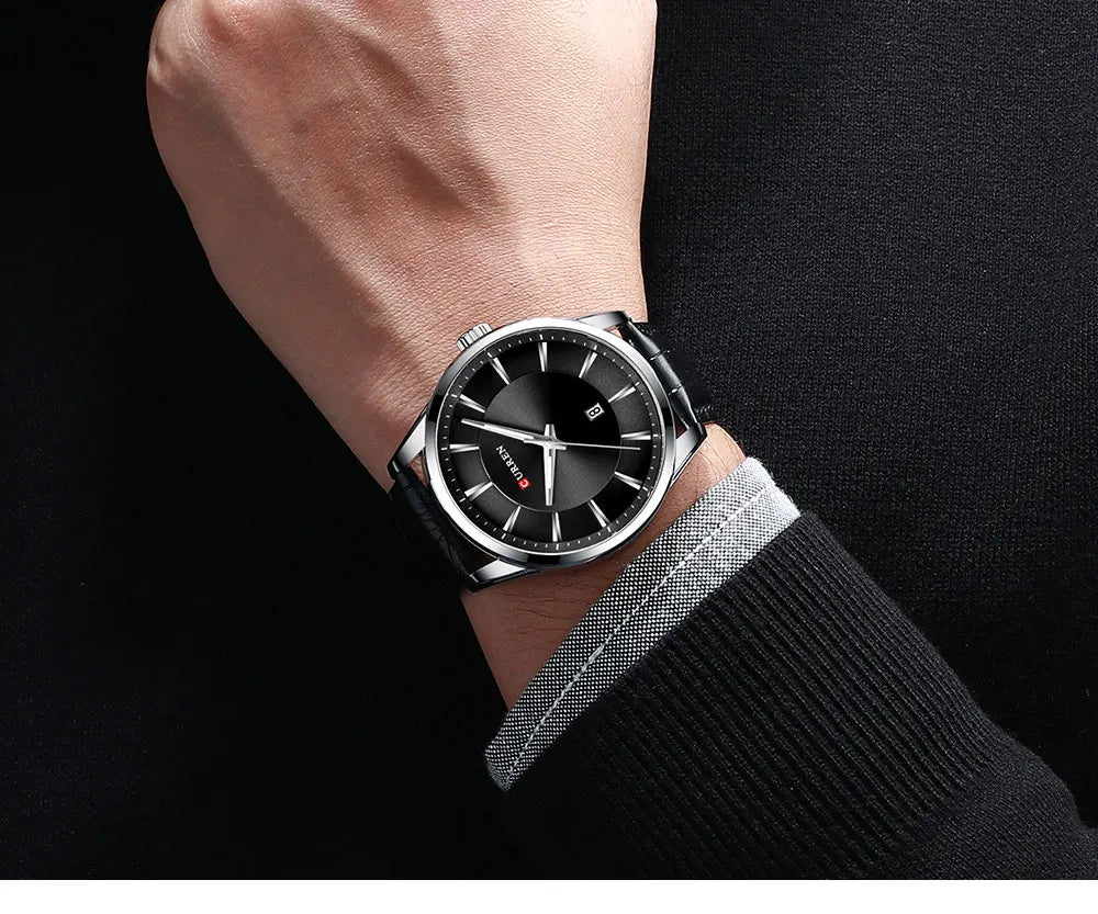 CURREN Luxury Quartz Watch for Men with Leather Strap - Smarsty