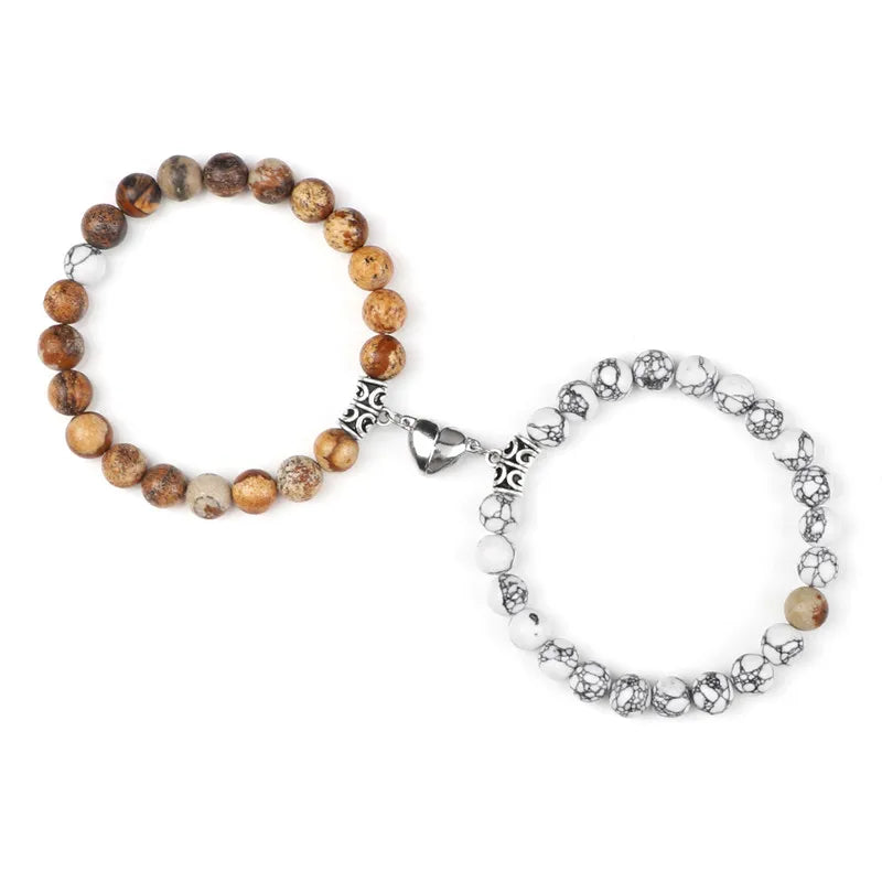 Natural Stone Couple Bracelets Set for Friendship - Smarsty