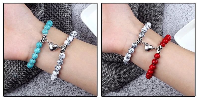 Natural Stone Couple Bracelets Set for Friendship - Smarsty