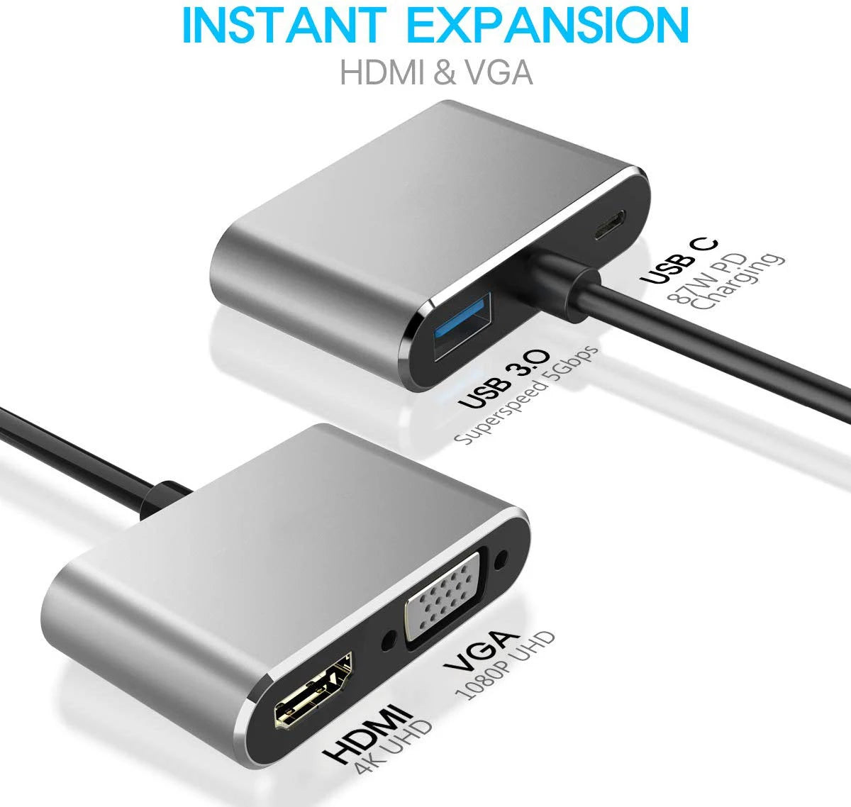 USB C Hub 4K HDMI Adapter With Multiport Thunderbolt