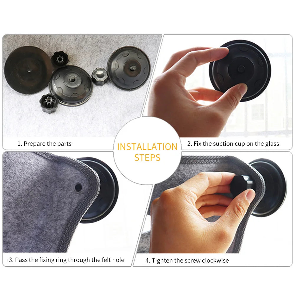 Cat Window Hammock With Strong Suction Cups For Cozy Cat Naps - Smarsty