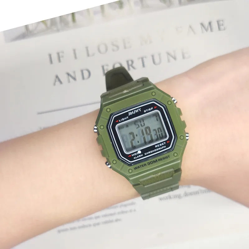 Luxury Waterproof Digital Men's Wristwatch with Square Dial - Smarsty