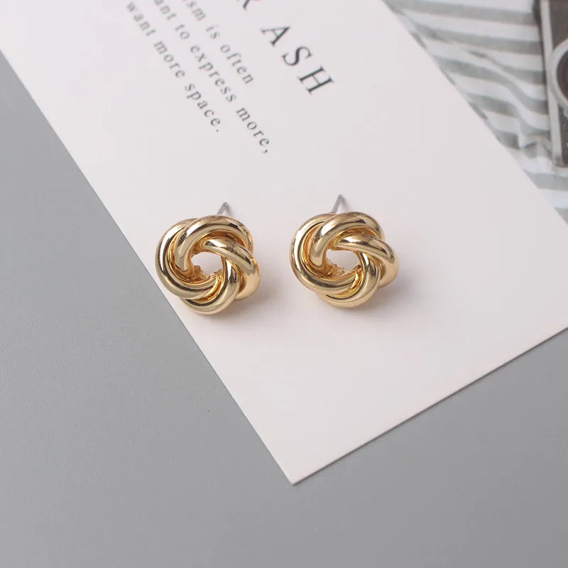Gold Metal Drop Earrings with Irregular Heart Design for Women - Smarsty