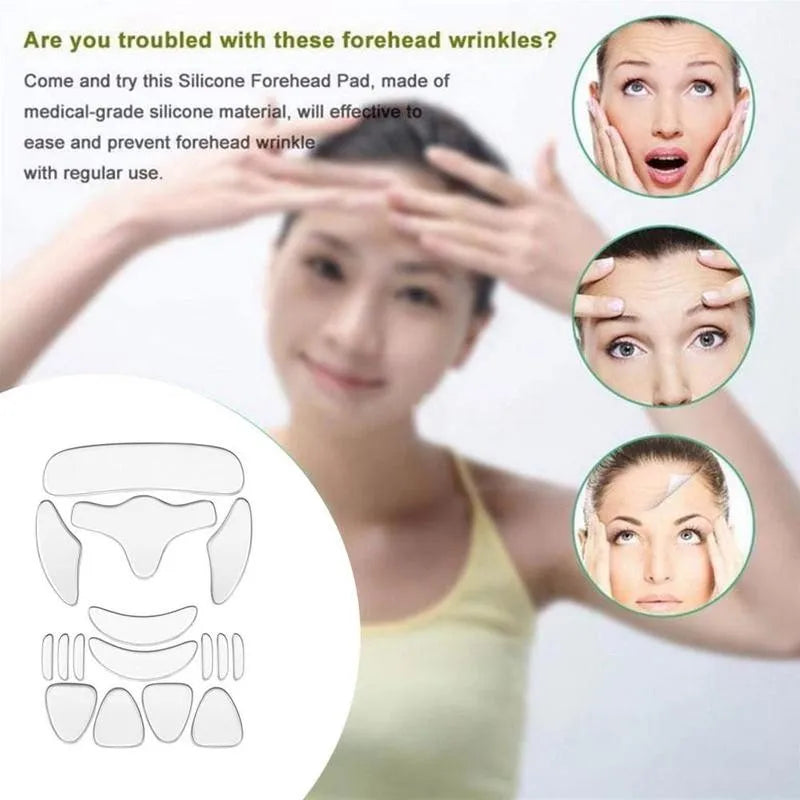 16pcs Reusable Silicone Wrinkle Removal Patches for Skin Care - Smarsty