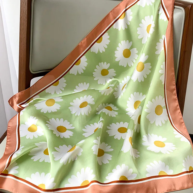 Luxury Silk Satin Scarves for Women Sun Protection - Smarsty