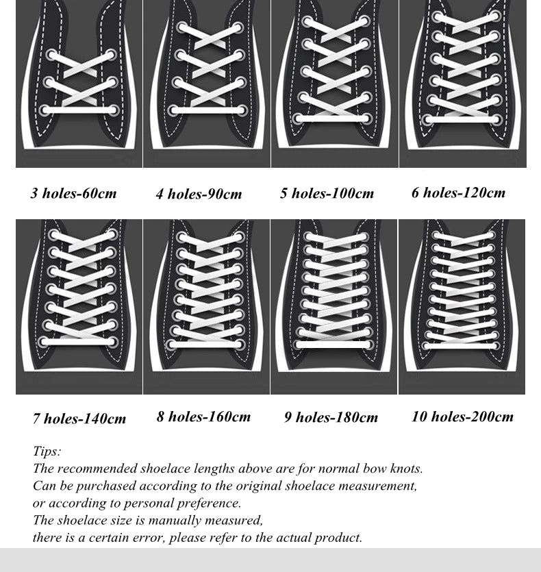 New Flat Classic Shoelaces for Sneakers Casual Shoe laces White Black Sports Shoelace Shoes Balanc String Shoe Accessories - Smarsty