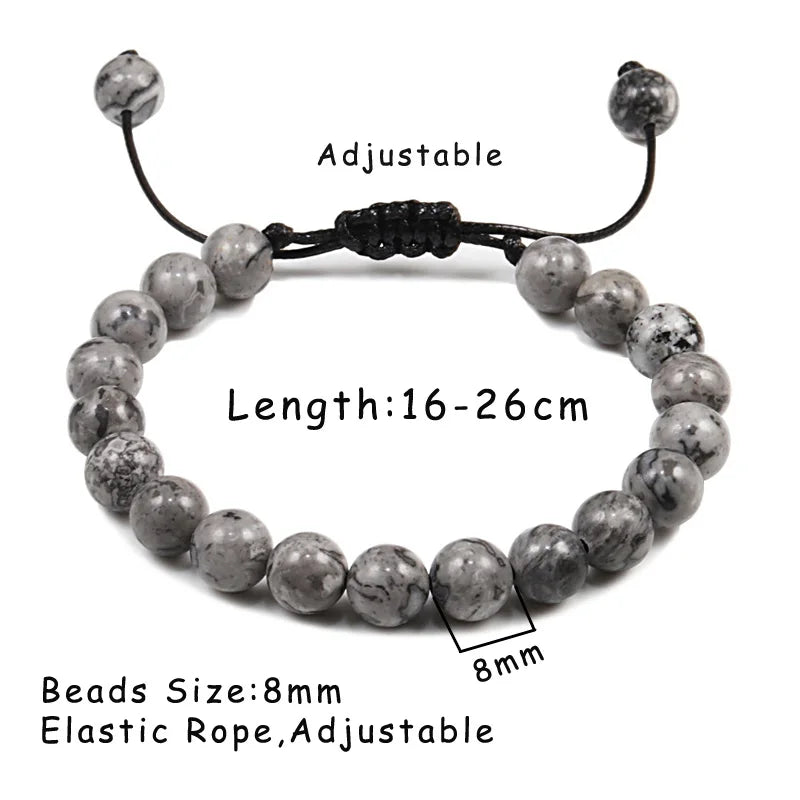 Adjustable 8mm Tiger Eye Beads Bracelet for Yoga Healing - Smarsty