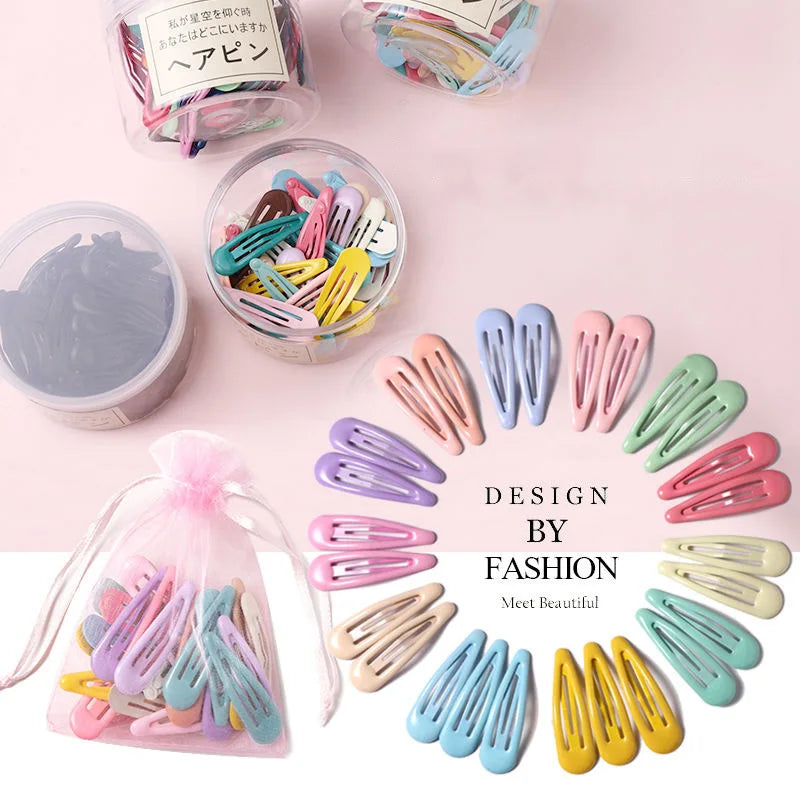 Colorful Waterdrop Shape Hairpins for Girls - Smarsty