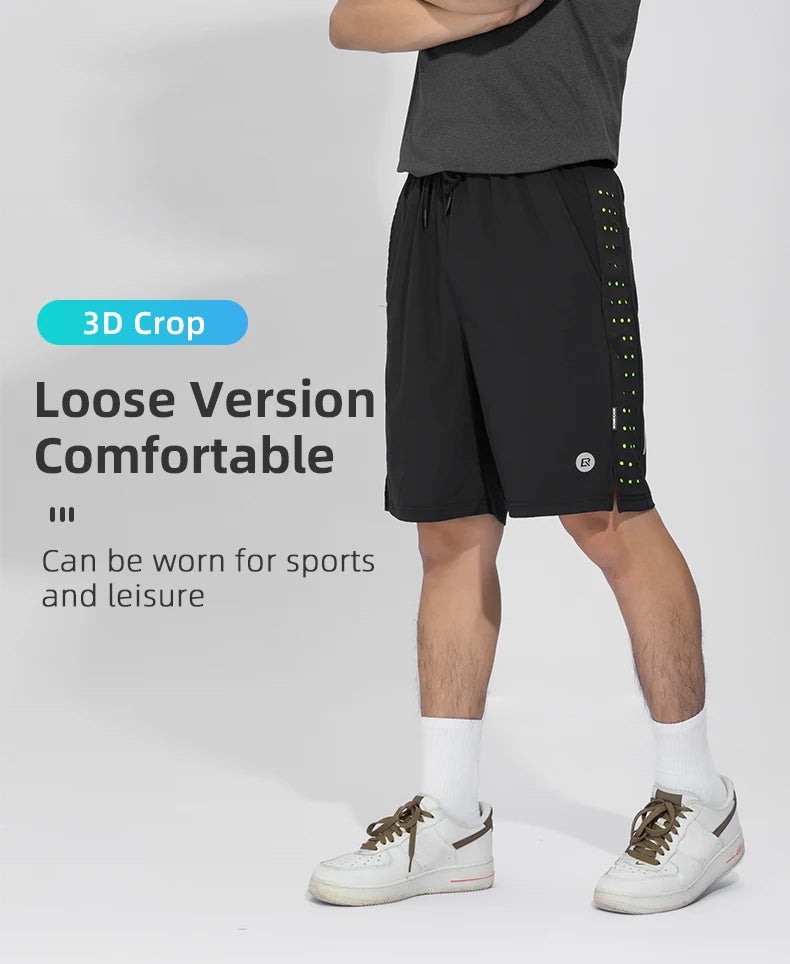ROCKBROS Running Shorts Unisex Clothing Exercise Gym Shorts Spandex Jogging Fitness Breathable Cycling Outdoor Sports Asian Size - Smarsty