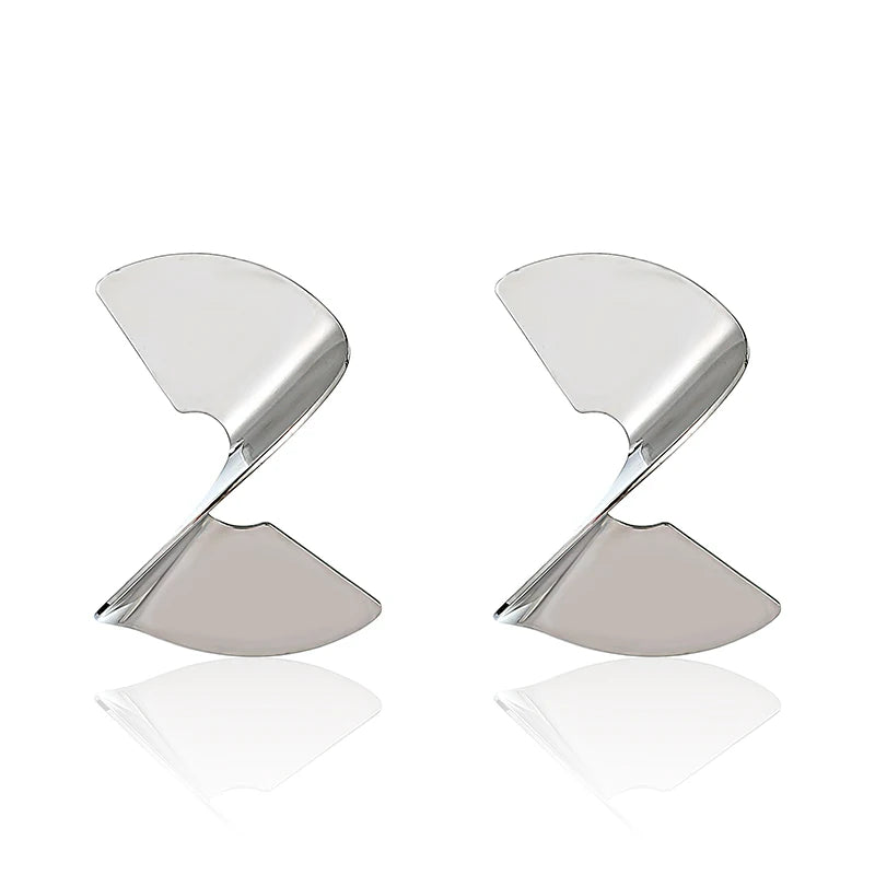 Gold Metal Drop Earrings with Irregular Heart Design for Women - Smarsty