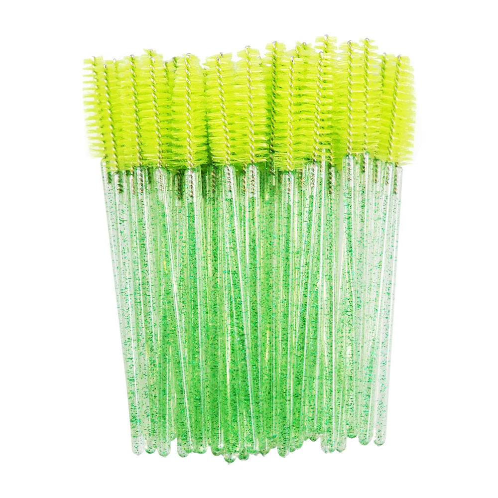 QSTY 50pcs Disposable Eyelash Brush Applicators in 6 Colors - Smarsty