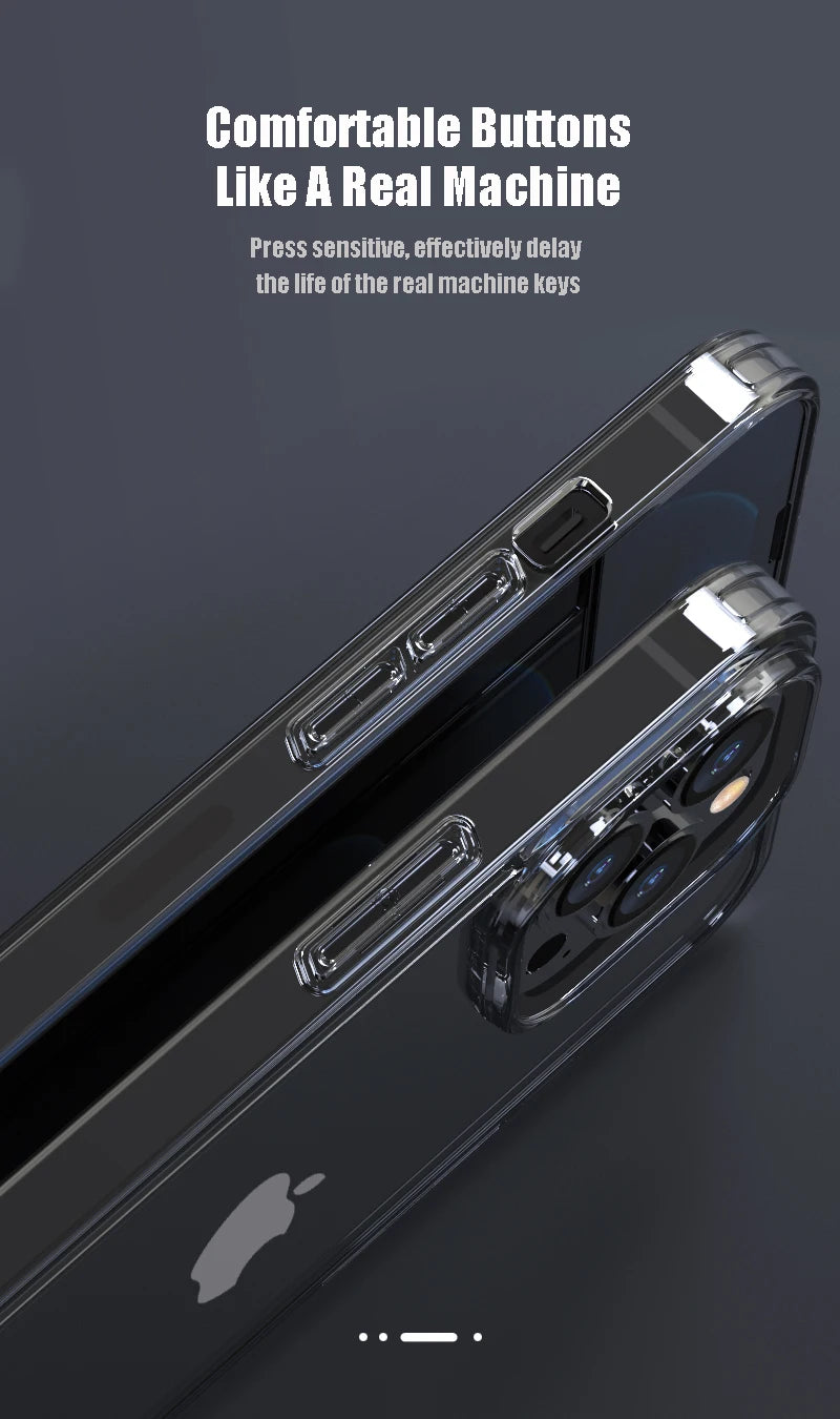 Luxury Tempered Glass Clear Case For iPhone 16 15 14 12 13 Mini 11 Pro XS Max X XR 15 7 8 16Plus SE Transparent Hard Case Fundas by Smarsty