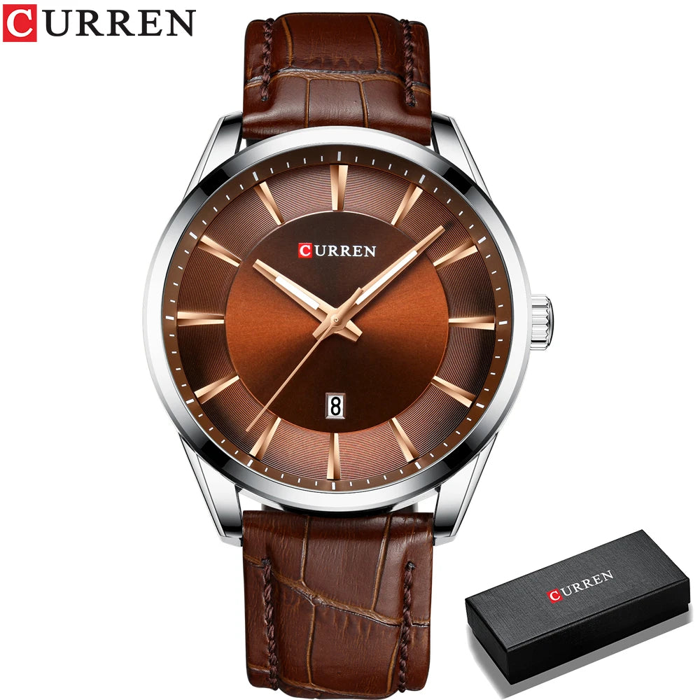CURREN Luxury Quartz Watch for Men with Leather Strap - Smarsty