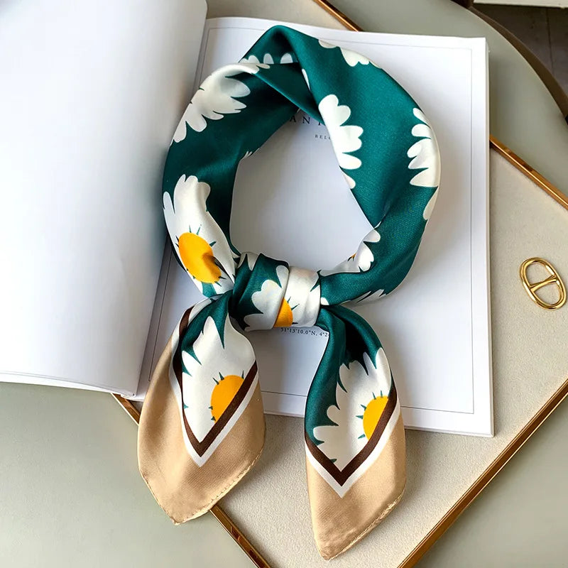 Luxury Silk Satin Scarves for Women Sun Protection - Smarsty