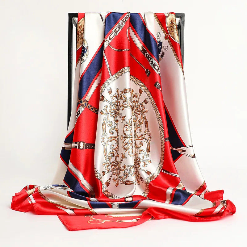 Luxury Silk Scarf for Women Sun Protection Designer Shawl - Smarsty