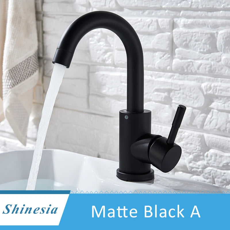 Shinesia Matte Black Bathroom Faucet for Stylish Sinks - Smarsty